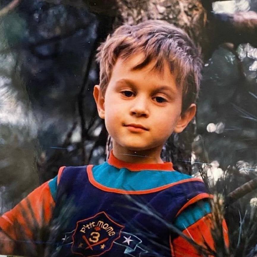 Original photo of boy for vintage transformation